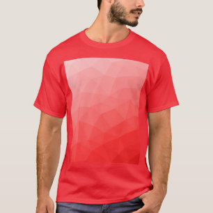 Camiseta Padrão de malha geométrica do gradiente vermelho