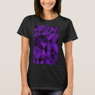 Camiseta Padrão de malha geométrica preta roxa