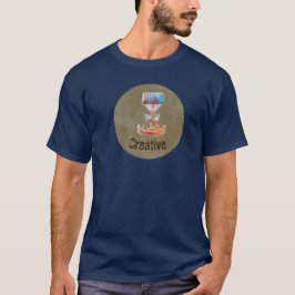 Camiseta Padrão de mancha de café e efêmera para álbum de r