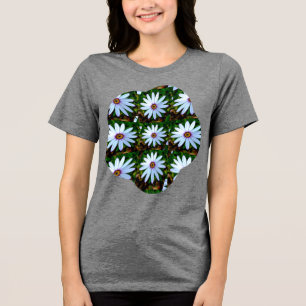 Camiseta Padrão de margarida branca