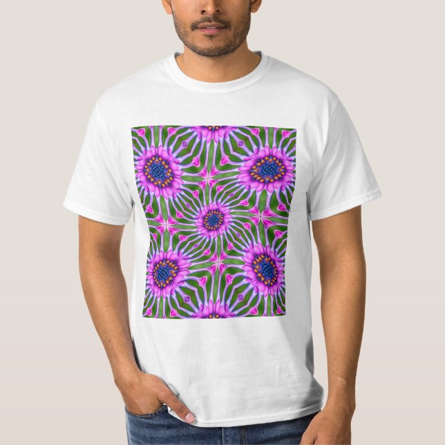 Camiseta Padrão de margarida estética (Frente)