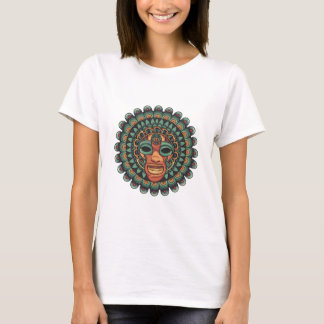 Camiseta Padrão de máscara do Aztec