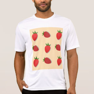 Camiseta Padrão de morango para boas vibrações no Verão de 