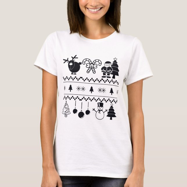 Camiseta Padrão de Natal (Frente)