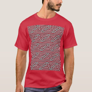 Camiseta Padrão de nó retangular celta entrelaçado 1