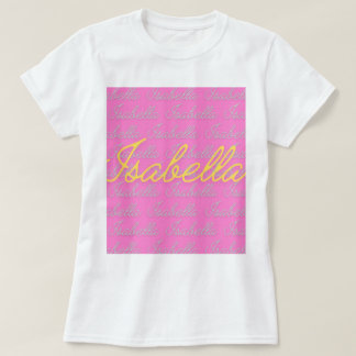 Camiseta Padrão de nome da assinatura de Isabella