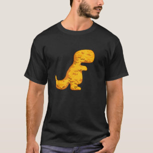 Camiseta Padrão de Nugget de Frango Dino T-Rex Engraçado Di