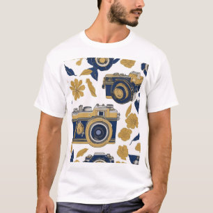 Camiseta Padrão de Onda Tradicional Japonesa em Design de T