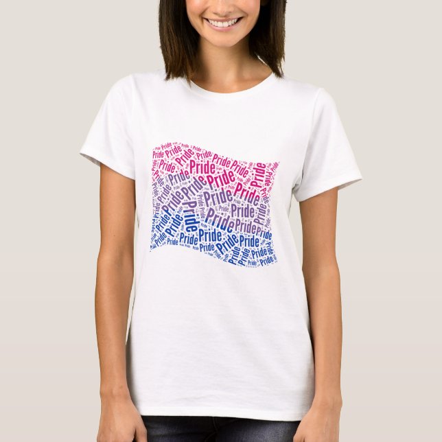CAMISETA PADRÃO DE PALAVRA BISEXUAL (Frente)