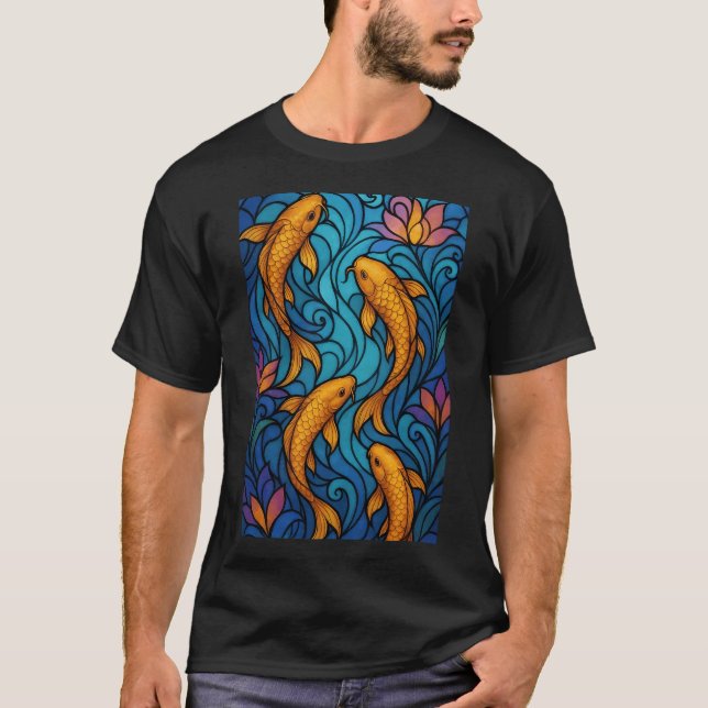 Camiseta Padrão de Peixe (Frente)