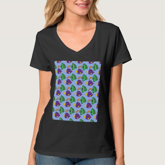 Camiseta Padrão de Peixe (Frente)