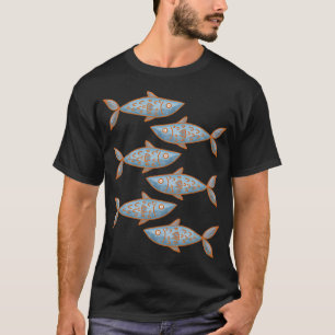 Camiseta padrão de peixe