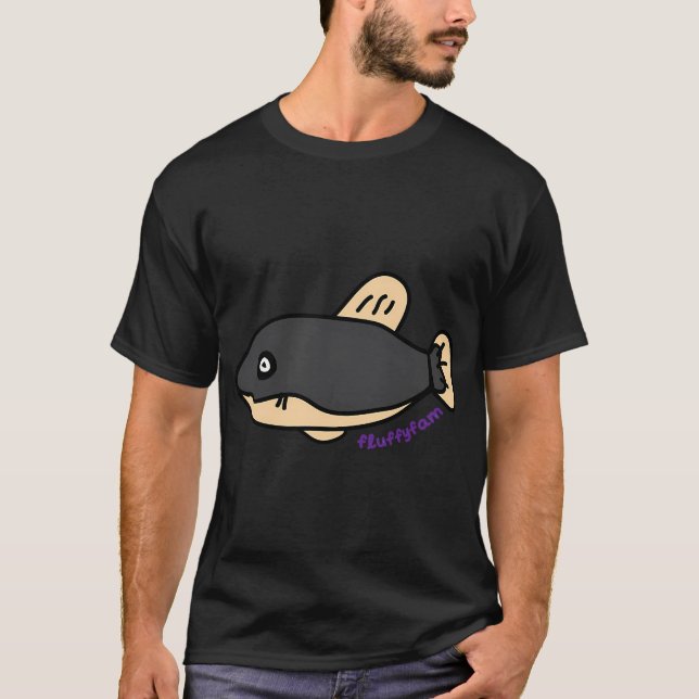 Camiseta Padrão de peixe excêntrico (Frente)