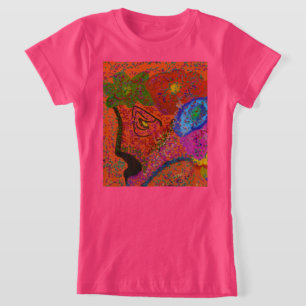 Camiseta Padrão de Peixe Multicolorido