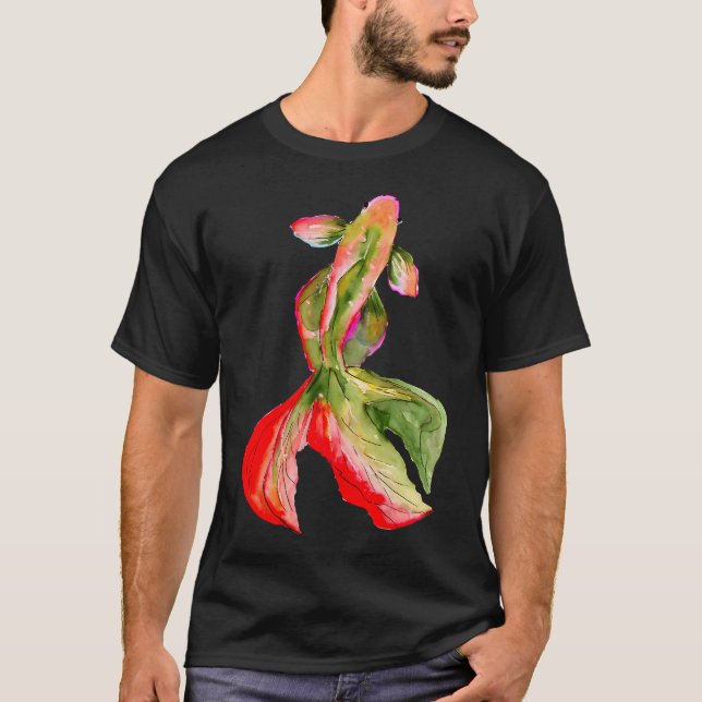 Camiseta Padrão de peixe-palhaço de água salgada laranja mi (Frente)