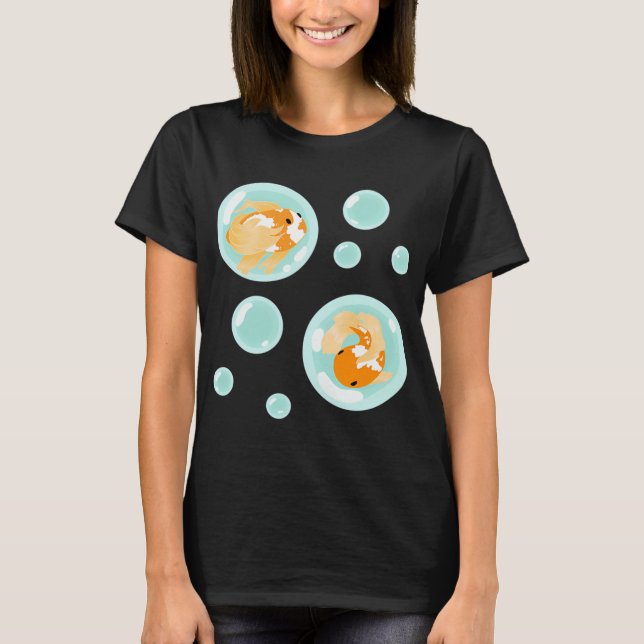 Camiseta padrão de peixinho dourado (Frente)