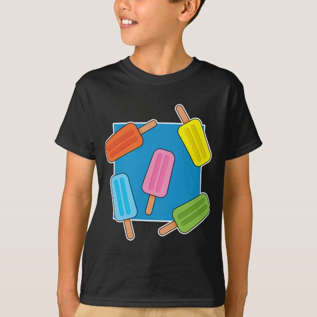 Camiseta Padrão de picles coloridos (Frente)