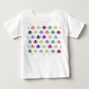 Camiseta Padrão de polvo colorido
