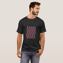 Camiseta Padrão de Ponto Zigzag Vibrante