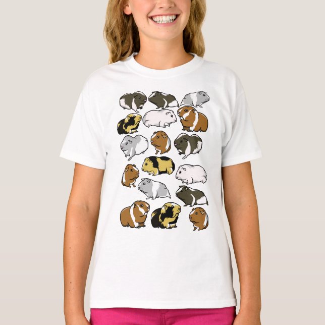 Camiseta Padrão de porco da Guiné (Frente)