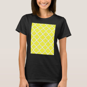 Camiseta Padrão De Quatrefoil Em Branco Sobre A Gelina De C