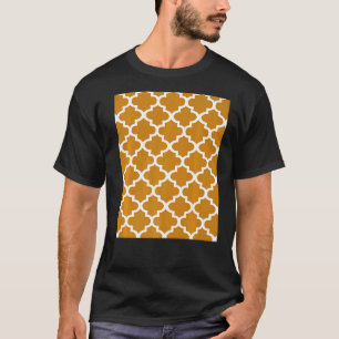 Camiseta Padrão De Quatrefoil Em Branco Sobre O Yello De Tr