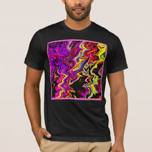 Camiseta Padrão de radiação vívida brilhante brilhante