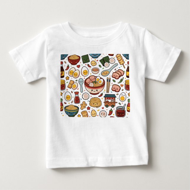 Camiseta padrão de ramen (Frente)