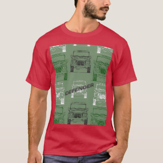 Camiseta Padrão de repetição de rosto verde 4x4