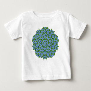 Camiseta Padrão de Rhombus Penrose Verde e Azul