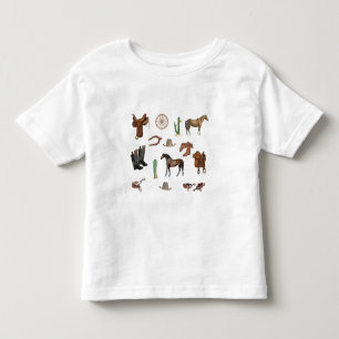 Camiseta Padrão de Rodeio Country Cowboy Cowgirl