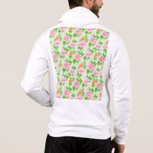 Camiseta Padrão de Rosas Cor-de-Rosa Floral