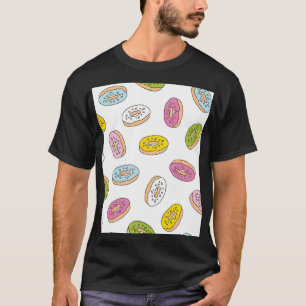 Camiseta Padrão de rosquinha de porta, design sem costura.