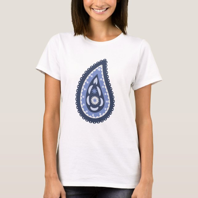 Camiseta Padrão de salto azul (Frente)