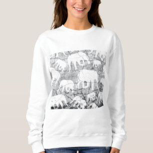 Camiseta Padrão de Selva de Concreto de Elefante
