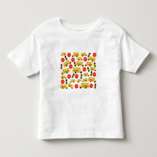 Camiseta Padrão de Sinal de Parada de Ônibus Escolar Amarel