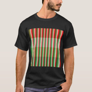 Camiseta Padrão de sobreposição verde, branco de estrela e 