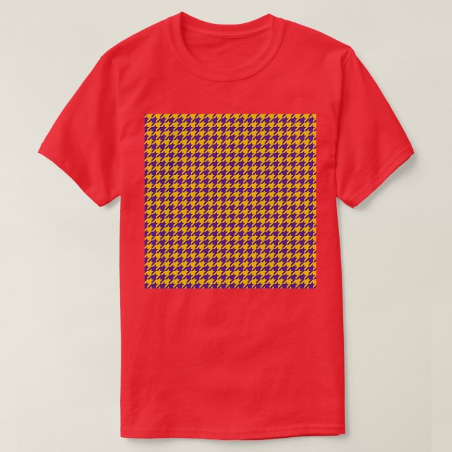 Camiseta Padrão de som roxo amarelo amp (Frente do Design)
