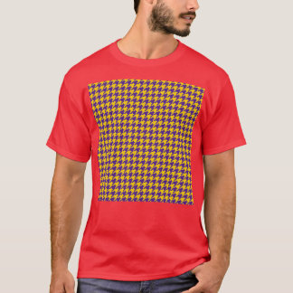 Camiseta Padrão de som roxo amarelo amp