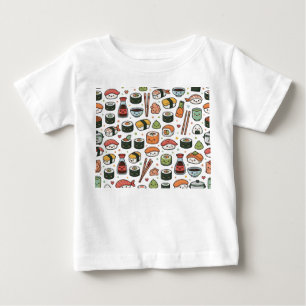Camiseta padrão de sushi