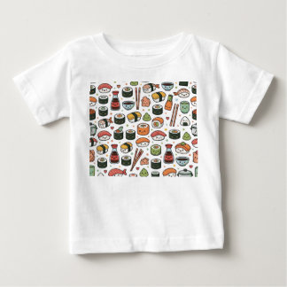 Camiseta padrão de sushi