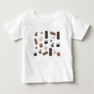 Camiseta Padrão de Tema de Chocolate