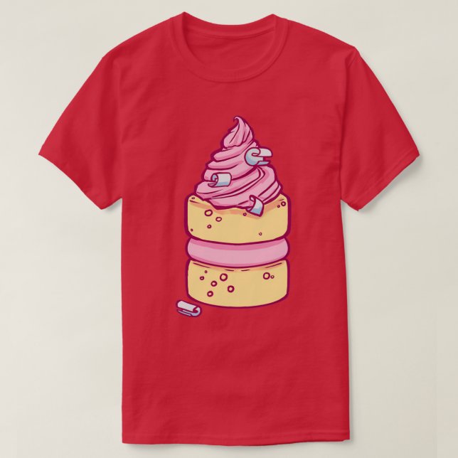 Camiseta Padrão de tempo do chá rosa (Frente do Design)