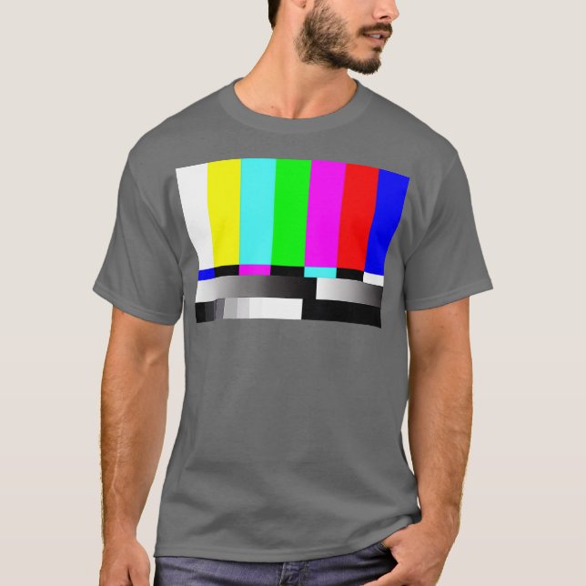 Camiseta Padrão de teste de Bares de erro de TV (Frente)