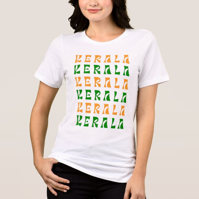 Camiseta Padrão de texto KERALA (Frente)