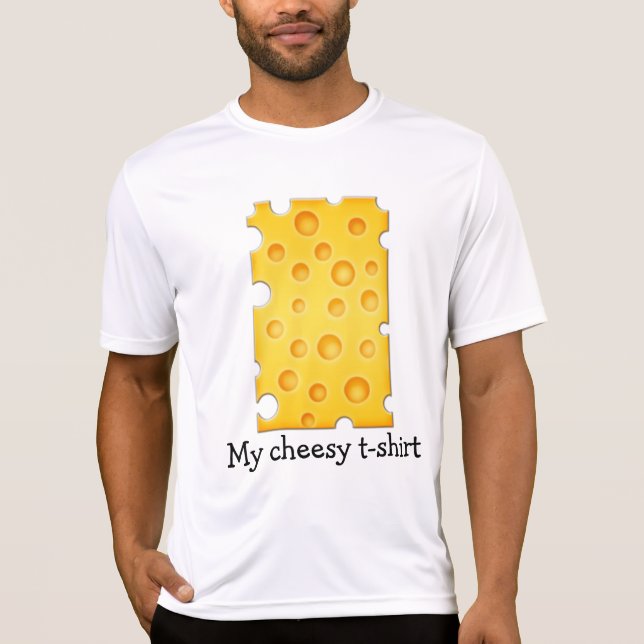 Camiseta Padrão de textura de queijo suíço (Frente)