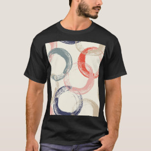 Camiseta Padrão de Textura do Pincel dos Círculos Coloridos