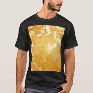 Camiseta Padrão de Tinta Amarela do ouro