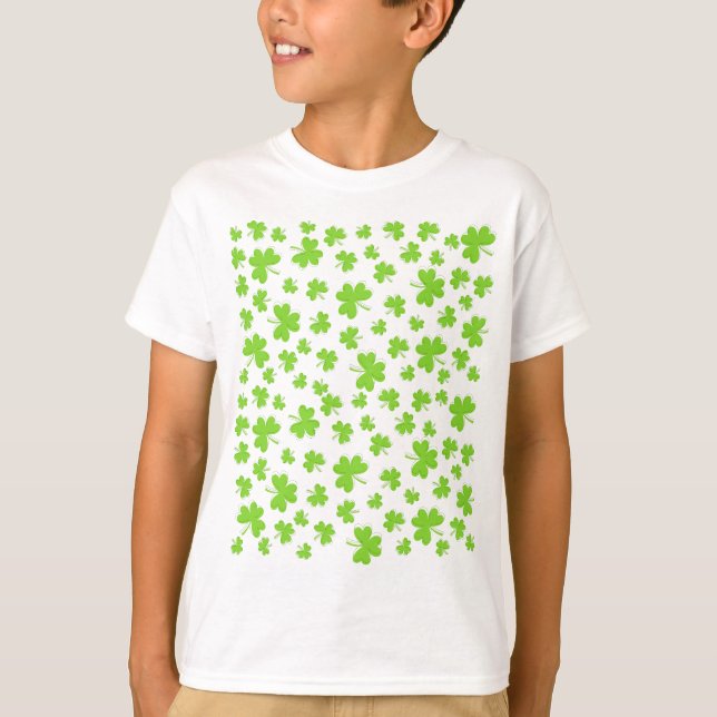 Camiseta padrão de trevo Lucky Little One (Frente)