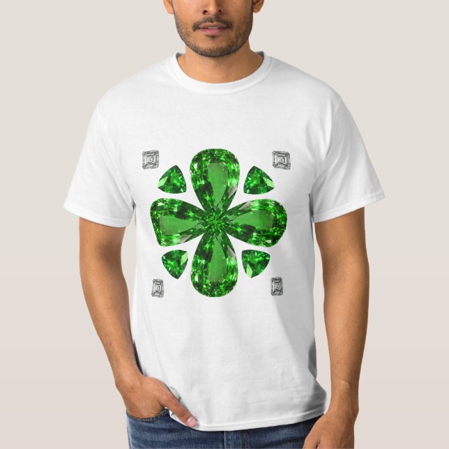 Camiseta Padrão de trevo verde (Frente)